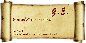 Gombócz Erika névjegykártya